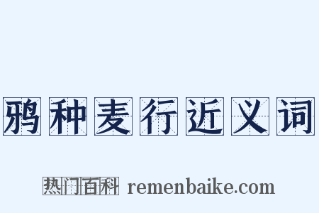 鸦种麦行近义词是什么意思的图片